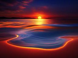 Sunset Wallpaper - Sunset with a fiery glow on water.  sunset background