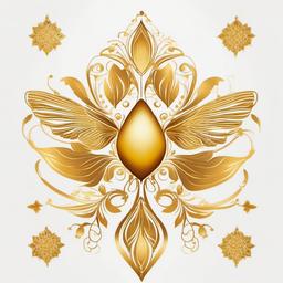 Honey Gold Tattoos - Explore the opulence and richness of honey gold with tattoos, creating designs that showcase the luxurious and warm tones of this golden substance.  simple tattoo,minimalist,white background