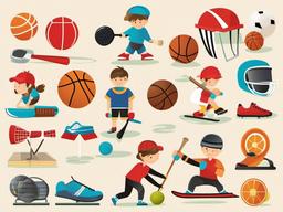 Sport clipart - outdoor sports activities  vector clipart