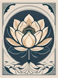 Lotus flower clipart, A serene and elegant lotus flower.  simple, 2d flat