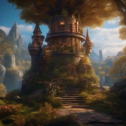 Wizard's Tower - A magical wizard's tower with enchanted books and mystical artifacts detailed matte painting, deep color, fantastical, intricate detail, splash screen, complementary colors, fantasy concept art, 8k resolution trending on artstation unreal engine 5