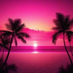 Beach background - pink beach sunset wallpaper  