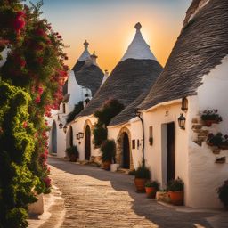 alberobello's trulli magic - illustrate the magic of alberobello's trulli, with their conical roofs and unique architectural style. 