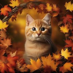 Cat Background Wallpaper - autumn cat wallpaper  