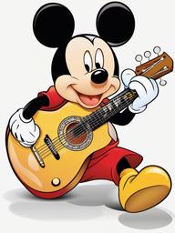 Mickey Mouse clipart - Mickey Mouse with a guitar  