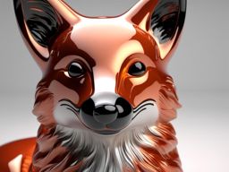 3d blown glass fox realistic ultra hd