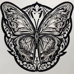 solid butterfly tattoo  