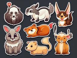 Animal  cartoon sticker style