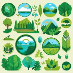 World Environment Day sticker- Nature Conservation Pledge, , sticker vector art, minimalist design