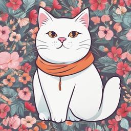 Cat Background Wallpaper - white cat wallpaper cartoon  