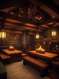 medieval tavern with hearty food and warm hearths - minecraft house ideas minecraft block style