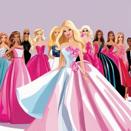 Barbie clipart - Barbie at a fashion show  clipart