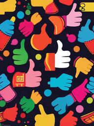 Thumbs Up clipart - thumbs up in a colorful design  vector clipart