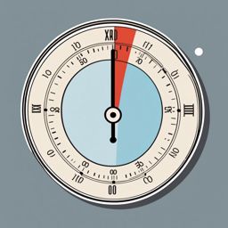 Barometer sticker- Atmospheric pressure, , sticker vector art, minimalist design