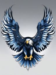 Eagle Tattoo - Eagle soaring majestically in the clear blue sky 