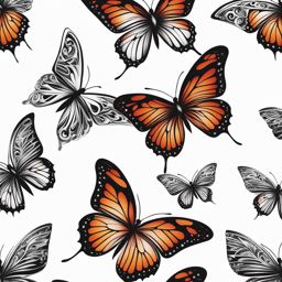 Tattoo butterfly tattoo,An artistic and creative expression of personal style. tattoo design, white background