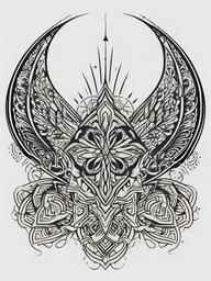 black irish tattoos  simple color tattoo,minimal,white background