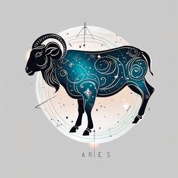 aries tattoo constellation  simple vector color tattoo