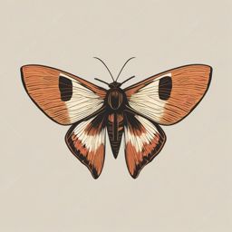 Sphingid Moth Clip Art - A sphingid moth in flight,  color vector clipart, minimal style