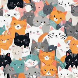 Cat Background Wallpaper - cute doodle background  