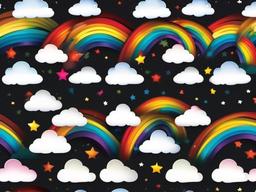 Rainbow And Cloud Background  