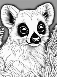 lemurs cute animals coloring page 