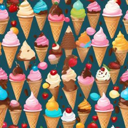 Ice Cream Clipart, Scrumptious ice cream sundaes and cones. 