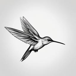 Hummingbird Tattoo Simple - Minimalist hummingbird design  minimal tattoo design, white background