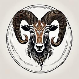tattoos of aries zodiac sign  simple vector color tattoo
