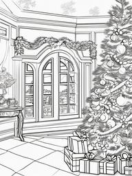 Christmas Coloring Sheets Printable  outling,coloring pages,black and whit