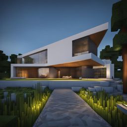 contemporary art gallery with interactive exhibits - minecraft house design ideas 