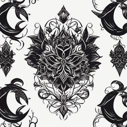 goth small tattoos  simple vector color tattoo