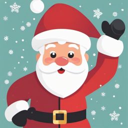 Santa Claus Clipart,Decorating a Christmas party invitation with Santa Claus clipart  simple, 2d flat