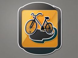 Bicycle Bell and Handlebar Emoji Sticker - Urban cyclist signal, , sticker vector art, minimalist design
