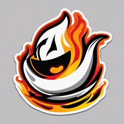 Fire Sticker - Hot and fiery emoji, ,vector color sticker art,minimal
