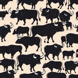 African Buffalo clipart - Powerful bovine found in Africa, ,vector color clipart,minimal