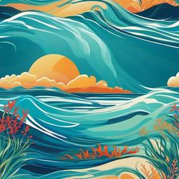 Ocean Background Wallpaper - ocean painting background  