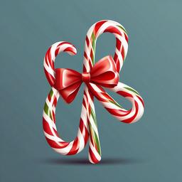 Candy Cane clipart - giant candy cane as holiday decoration  color,minimalist,vector clipart