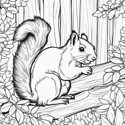 red squirrels cute animals coloring page 