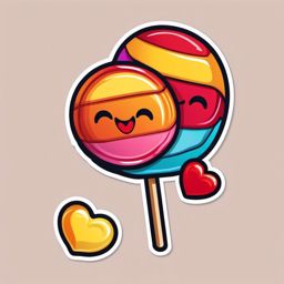 Lollipop Emoji Sticker - Sweet temptation, , sticker vector art, minimalist design