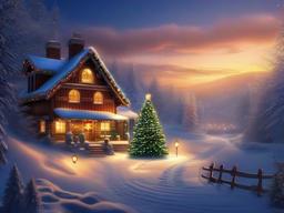 Christmas Scene Wallpaper  