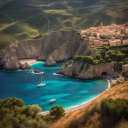 lesser-known sicilian islands - illustrate the lesser-known sicilian islands, each with its distinct character and natural beauty. 