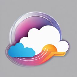 Cloud clipart - Cloud icon representing cloud computing and storage,  color clipart, vector art