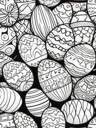 Easter Eggs Coloring Pages - Easter Eggs with markers  simple coloring pages