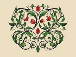 family vine tattoo  simple vector color tattoo