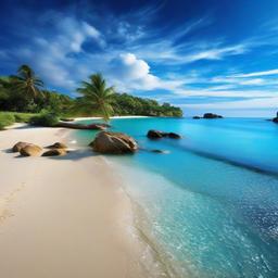 Beach Background Wallpaper - blue sea beach wallpaper  