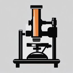 Microscope clipart - Scientific instrument for magnifying small objects, ,color clipart vector style