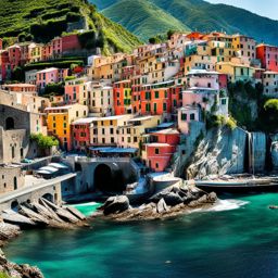 emerald city: an emerald palace among the cliffs of cinque terre 