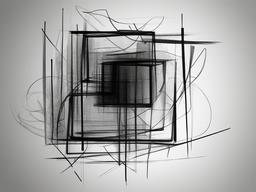 sketch of try square  minimal rough sketch scribbles,doodles,black and white