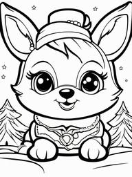 Coloring Rudolph  outling,coloring pages,black and whit